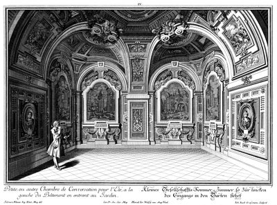 Kleine salon in de westvleugel door Salomon Kleiner