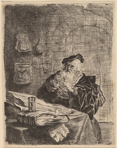 Man met een Pennemes door Salomon Koninck