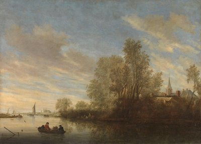 Riviergezicht bij Deventer door Salomon van Ruysdael