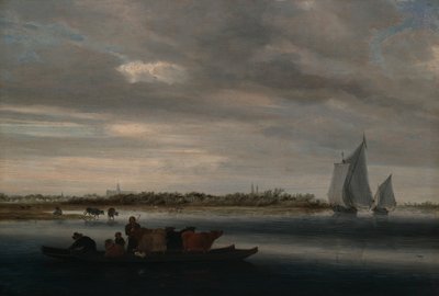 Gezicht op Alkmaar door Salomon van Ruysdael