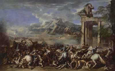 Heroïsche Slag, 1652 door Salvator Rosa