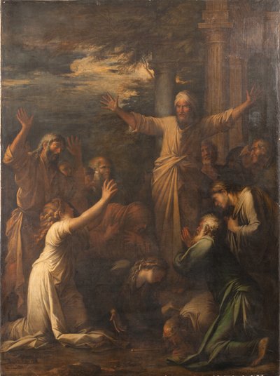 Jona predikt tot de mensen van Ninevé door Salvator Rosa