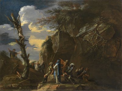 De kruisiging van Polycrates, ca. 1664 door Salvator Rosa