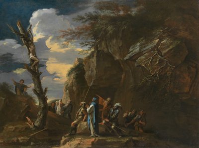Kruisiging van Polycrates door Salvator Rosa