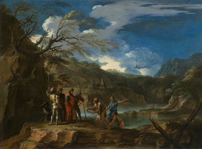 Polycrates en de Visser, c. 1664 door Salvator Rosa