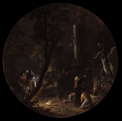 Scènes van Hekserij: Nacht door Salvator Rosa
