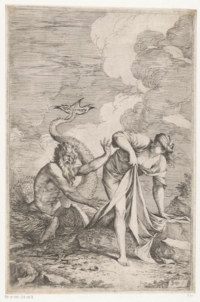 Scylla vlucht voor Glaucus door Salvator Rosa