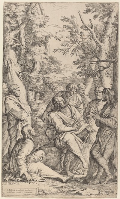 De Academie van Plato door Salvator Rosa