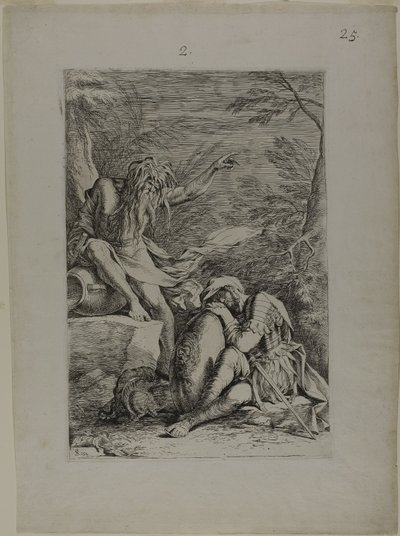 De droom van Aeneas door Salvator Rosa