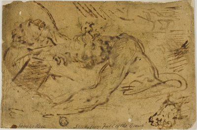 Twee grijpfiguren door Salvator Rosa