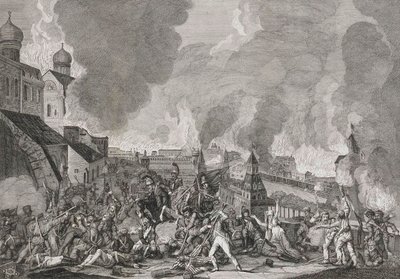 Brand van Moskou op 15 september 1812 De Fransen in Moskou door Salvatore Cardelli