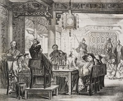 Een rijk Chinees banket, uit Poliorama Pittoresco, nr. 11, 19 oktober door Salvatore Puglia