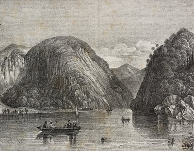 Rogers passage in Lake George, Verenigde Staten van Amerika, lithografie door Salvatore Puglia uit Poliorama Pittoresco, nr. 33, 25 maart door Salvatore Puglia