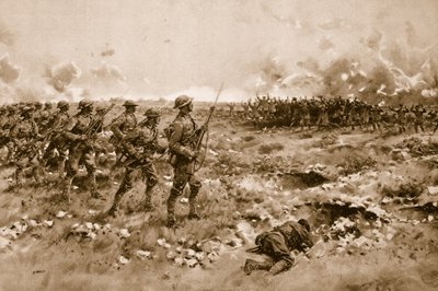 Hun laatste hoop: Gedemoraliseerde Duitse soldaten smeken om genade van de oprukkende Britse troepen door Samuel (after) Begg