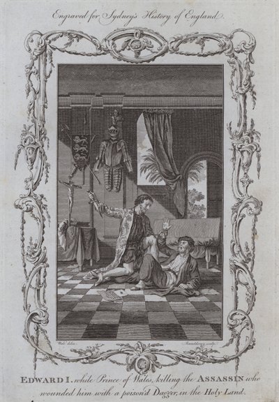 Edward I, terwijl Prins van Wales, doodt de Moordenaar die hem met een vergiftigde Dolk verwondde in het Heilige Land door Samuel (after) Wale