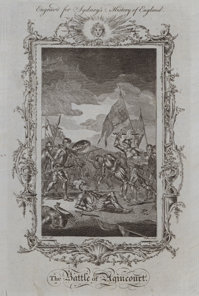 De Slag bij Agincourt door Samuel (after) Wale