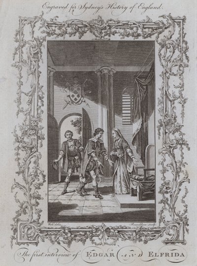 De eerste ontmoeting van Edgar en Elfrida door Samuel (after) Wale