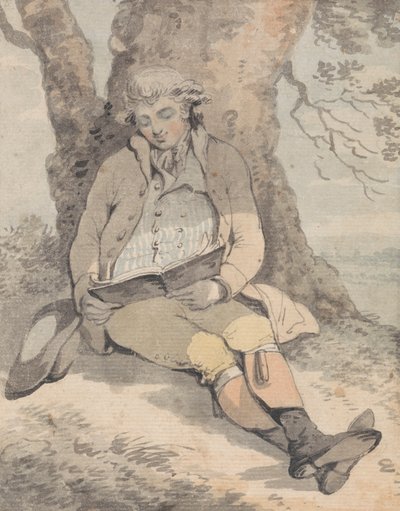 P. Wilkinson Esq. Zittend Onder de Schaduw van een Eik Leren Fluiten door Samuel Alken