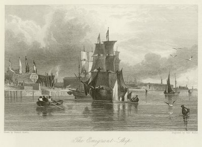 Het Emigrantenschip door Samuel Austin
