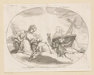 Fides (Geloof) en Charitas (Liefde) door Samuel Bottschild