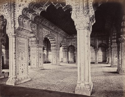 Delhi. Het paleis van de keizer. Interieur van Dewani in de privézaal door Samuel Bourne