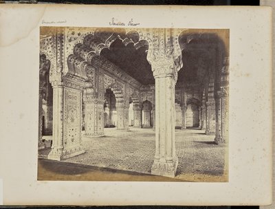 Delhi - Het paleis, interieur van de Diwan-i-Khas door Samuel Bourne