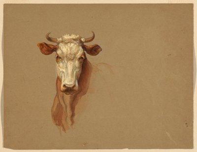 Tekening, Twee studies.  Vee, 1876 door Samuel Colman