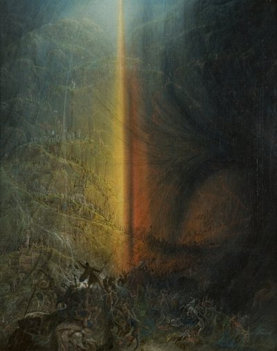 De vernietiging van de legermacht van de farao, c.1830 door Samuel Colman