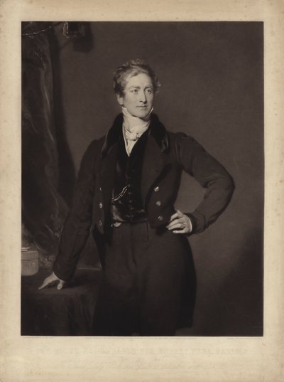 Sir Robert Peel, Engelse conservatieve politicus en premier (gravure) door Samuel Cousins