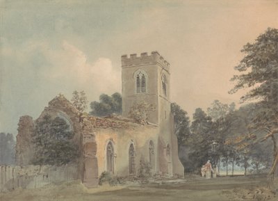 Oude kerk van St. Lawrence, Ayot St. Lawrence, Hertfordshire door Samuel Davis