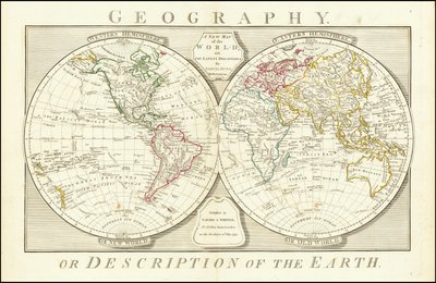1794 wereldkaart door Samuel Dunn door Samuel Dunn