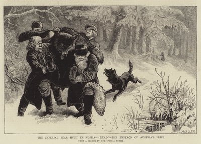 De Keizerlijke Berenjacht in Rusland, Dood, de Prijs van de Keizer van Oostenrijk door Samuel Edmund Waller