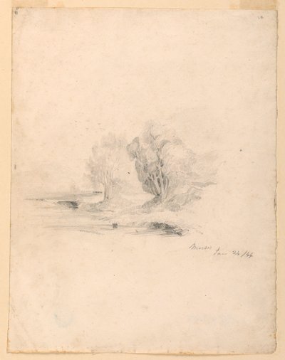 Beek en Bomen door Samuel Finley Breese Morse