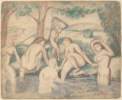 Baden door Samuel Halpert