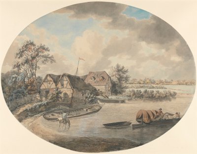 Molen aan de Avon, Pershore, Worcestershire door Samuel Hieronymus Grimm