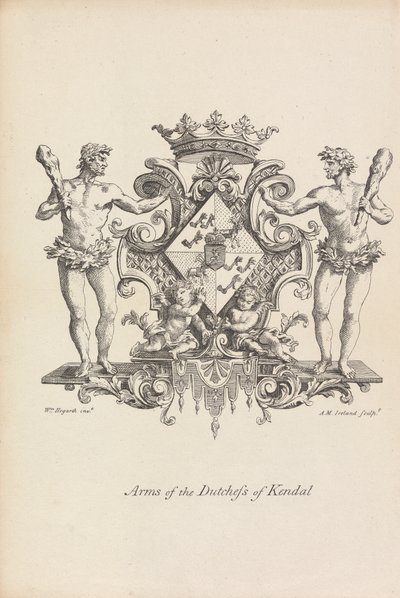 Wapens van de Hertogin van Kendal door Samuel Ireland