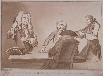 Vier mannen rond een tafel in Button