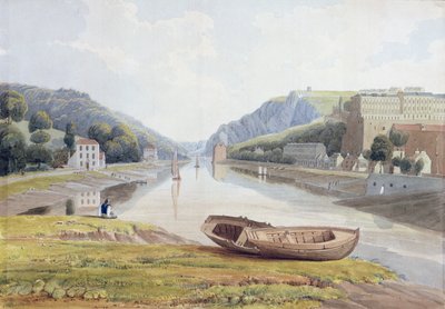 Zicht op de Avon met Hotwells en Clifton, ca. 1825 door Samuel Jackson