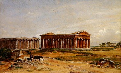 De ruïnes van Paestum door Samuel James Ainsley