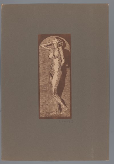 Vrouwelijk naakt staand door Samuel Jessurun de Mesquita (signed by artist)