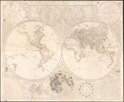 Scientia terrarum et coelorum: of, de hemelen en aarde astronomisch en geografisch weergegeven en weergegeven: met de meest nieuwsgierige en nuttige bijzonderheden in de zonne-, ster- en wereldsystemen, getrouw opgesomd en weergegeven volgens t door Samuel; Kitchin Dunn