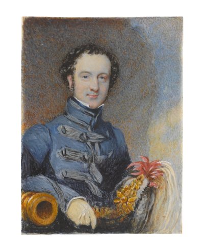 Kapitein William Siborne, ca. 1830 door Samuel Lover