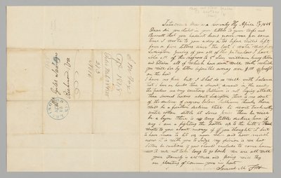 Brief aan Giles Saunders van Samuel M. Fox over de slavenhandel, 17 april 1848 door Samuel M. Fox