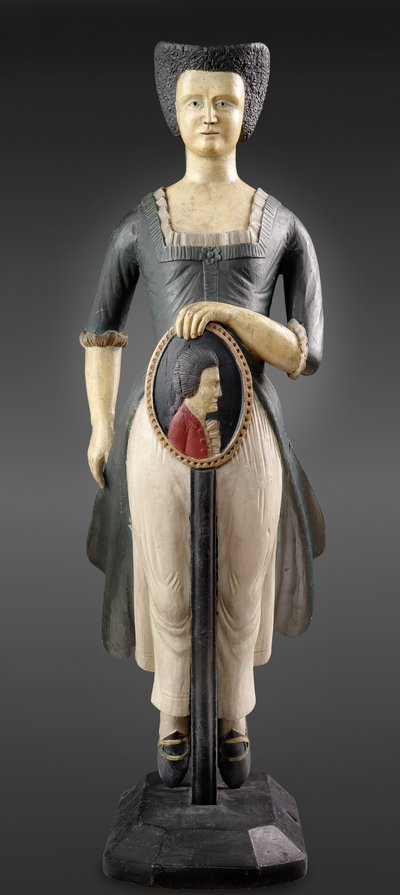 Model van een boegbeeld, c.1800 (geschilderd hout) door Samuel McIntire