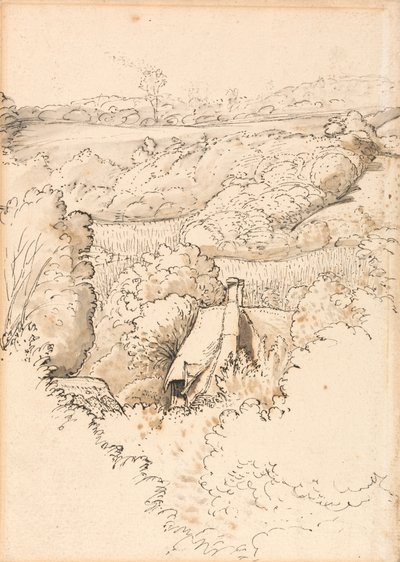 Een Huisje tussen Bomen, Shoreham door Samuel Palmer