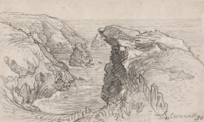 Een Pagina uit een Cornish Schetsboek: Cornwall 30 door Samuel Palmer