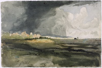 In Hailsham, Sussex: Een naderende storm, 1821 door Samuel Palmer
