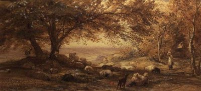 Schaduwrijke rust door Samuel Palmer