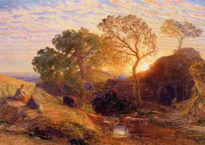 Zonsondergang door Samuel Palmer