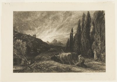 De vroege ploeger door Samuel Palmer